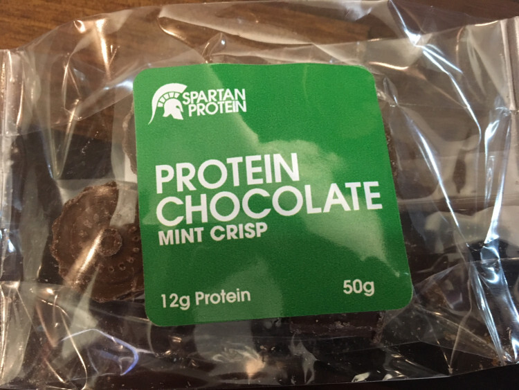 Spartan protein chocolate mint crisp front of pack