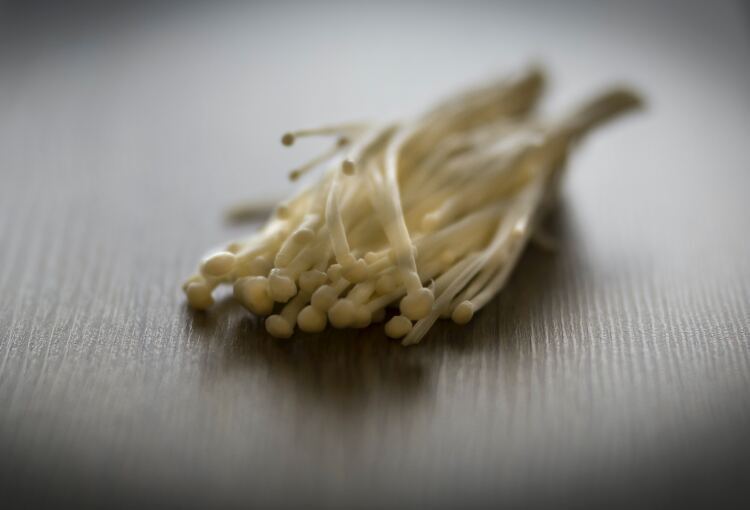 This is an image of enoki mushrooms