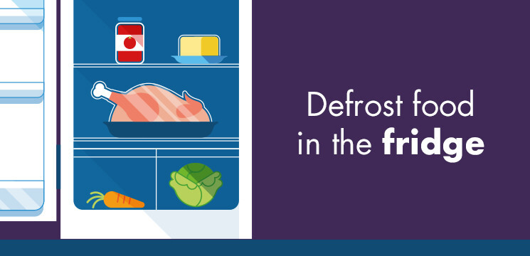 Defrost food in the fridge