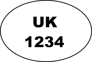 ID mark showing UK1234