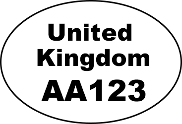 ID mark showing United Kingdom 1234