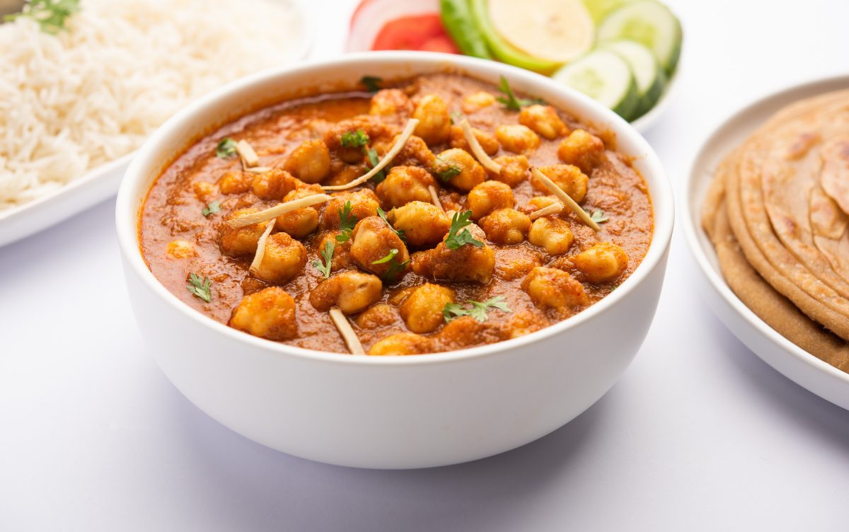 chickpea curry in a bowl
