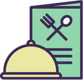 Image of a food menu and a platter dish