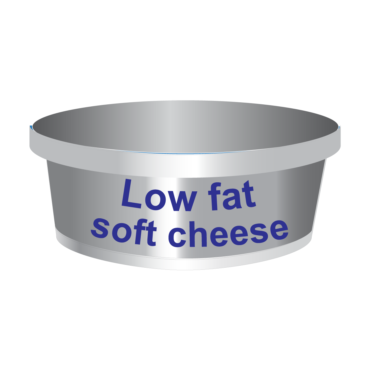 Tub of low-fat soft cheese